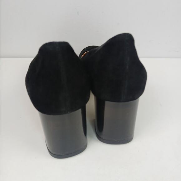J.Crew SZ 8 Lucite Block Heel & Black Suede Pumps F5959 NEW $218 - Picture 5 of 10